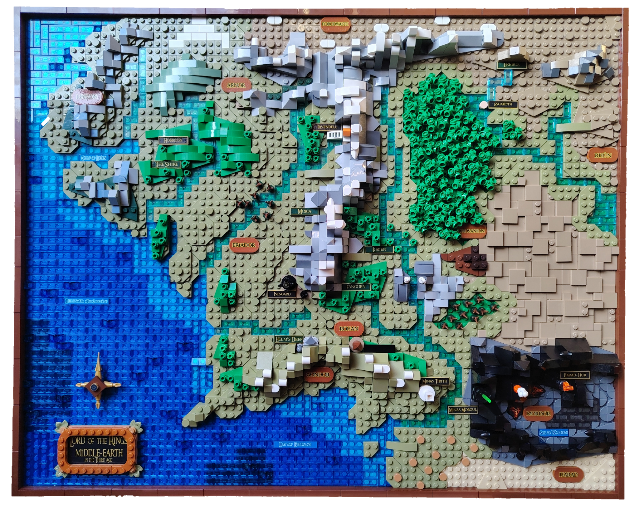 Middle Earth Map by Brick'@rt